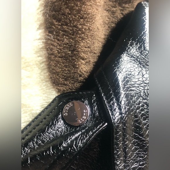 Guess woman’s back faux leather biker jacket - Picture 9 of 10